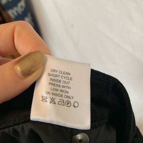 PER SE Skinny Black Velvet Pants Size 4 - Picture 6 of 7
